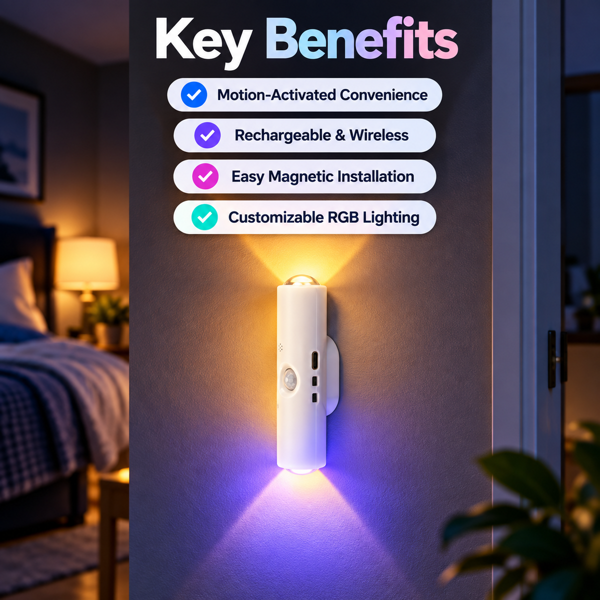 Motion Sensor LED Night Light