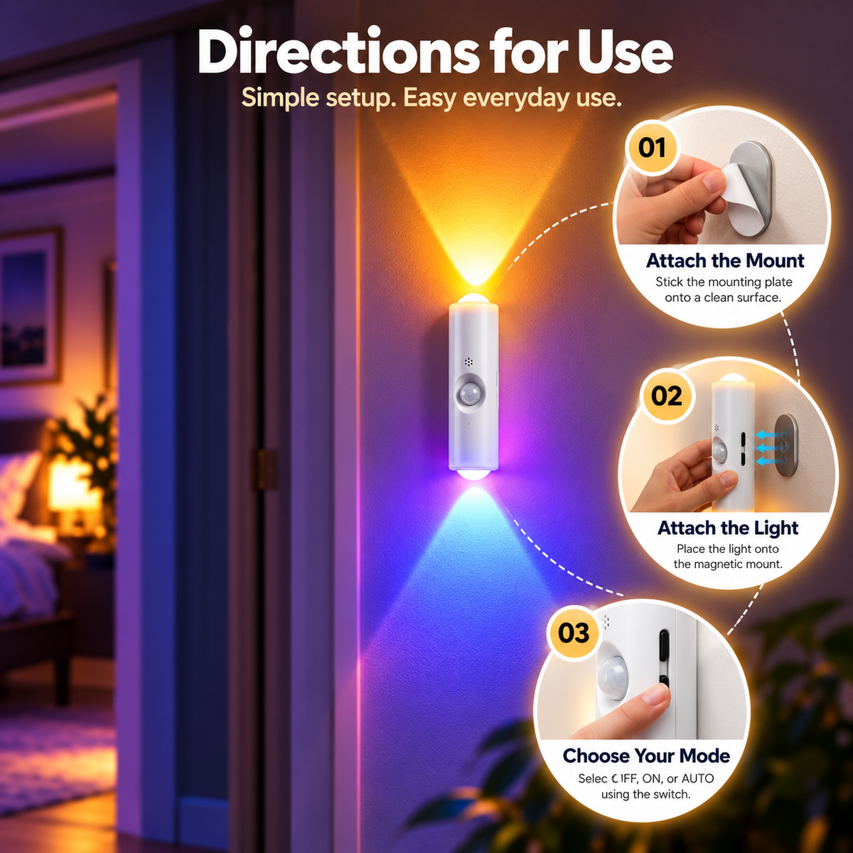 Motion Sensor LED Night Light